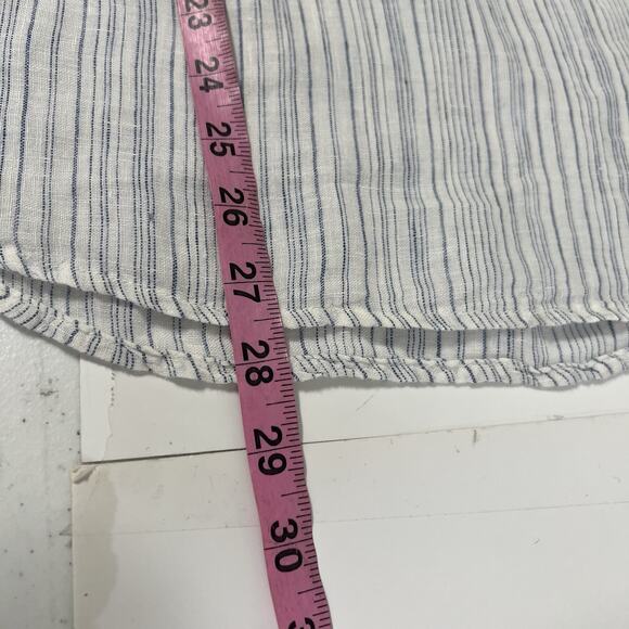 CP Shades Womens Lagenlook Striped Linen Tunic Size XS Blue Boho Beachy Coastal - Picture 12 of 12